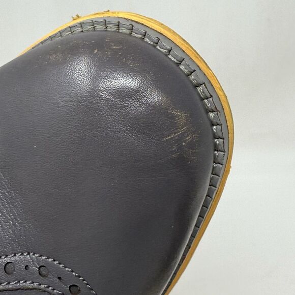 Cole Haan Original Grand Wingtip Shoes Mens 13 M Gray Leather Yellow Soles - Picture 8 of 16